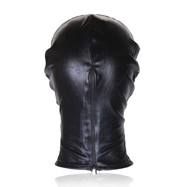 Cappuccio Fetish Nero Unisex Senza Foro per la Bocca - Qualità Premium